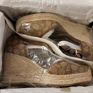Coach Raine Espadrille In Signature Jacquard Size 9